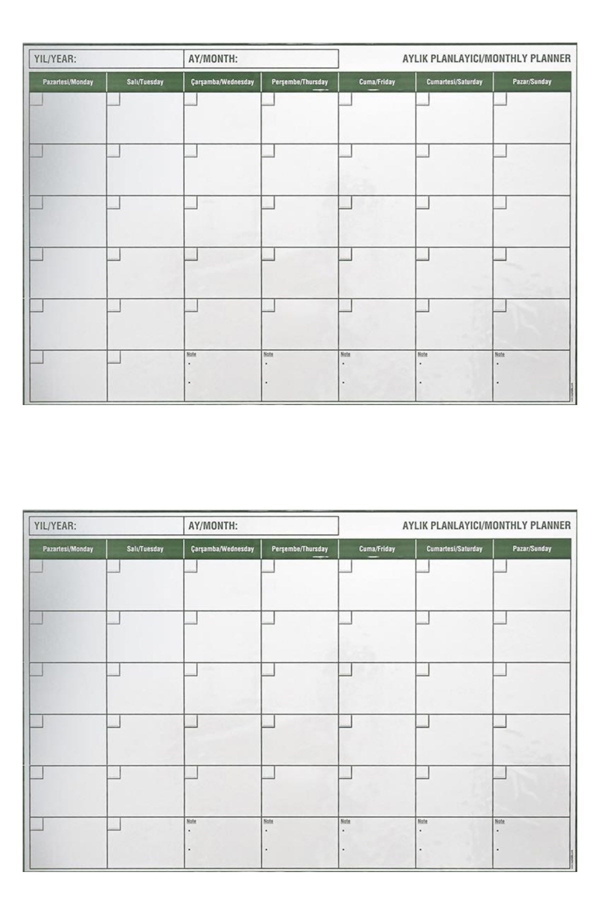 ANKAVERSE® Manyetik Aylık Planlayıcı Takvim (85x56 cm)
