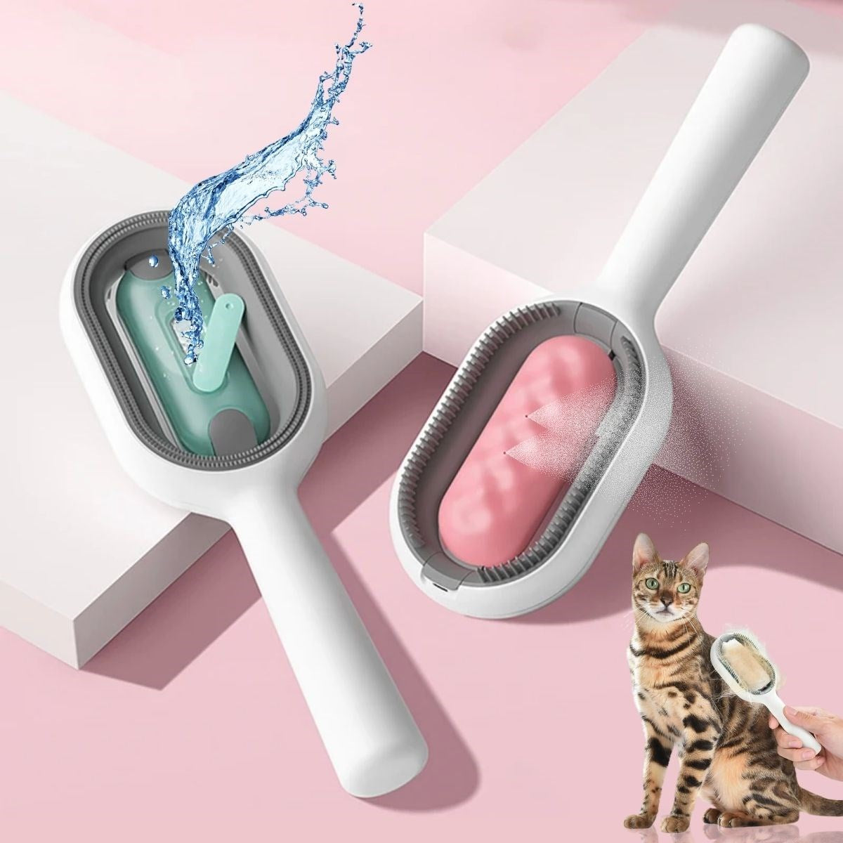 ANKAVERSE® Su Püskürtmeli Pet Tüy Toplama Fırçası