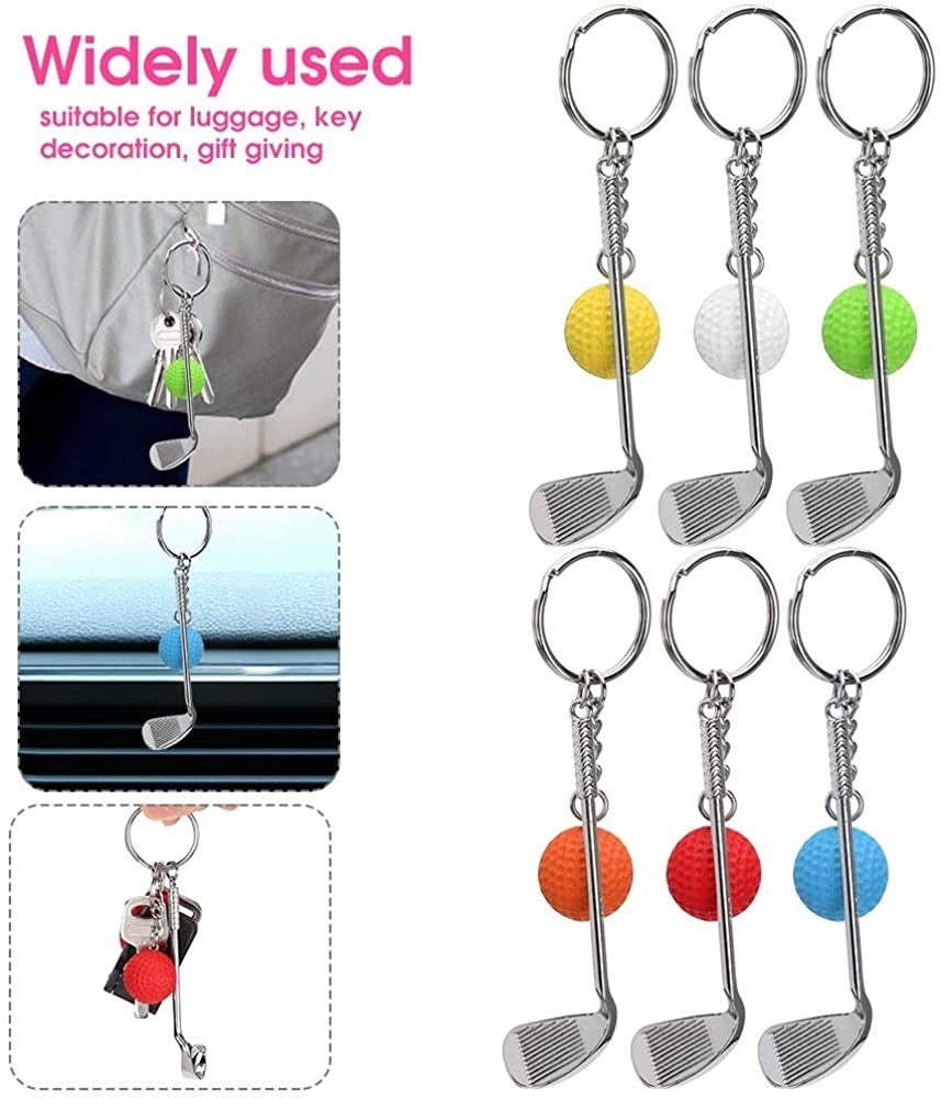 ANKAVERSE® Gerçekçi Golf Tasarımlı Şık Anahtarlık Kolye Çanta Süsü Golf Keychain