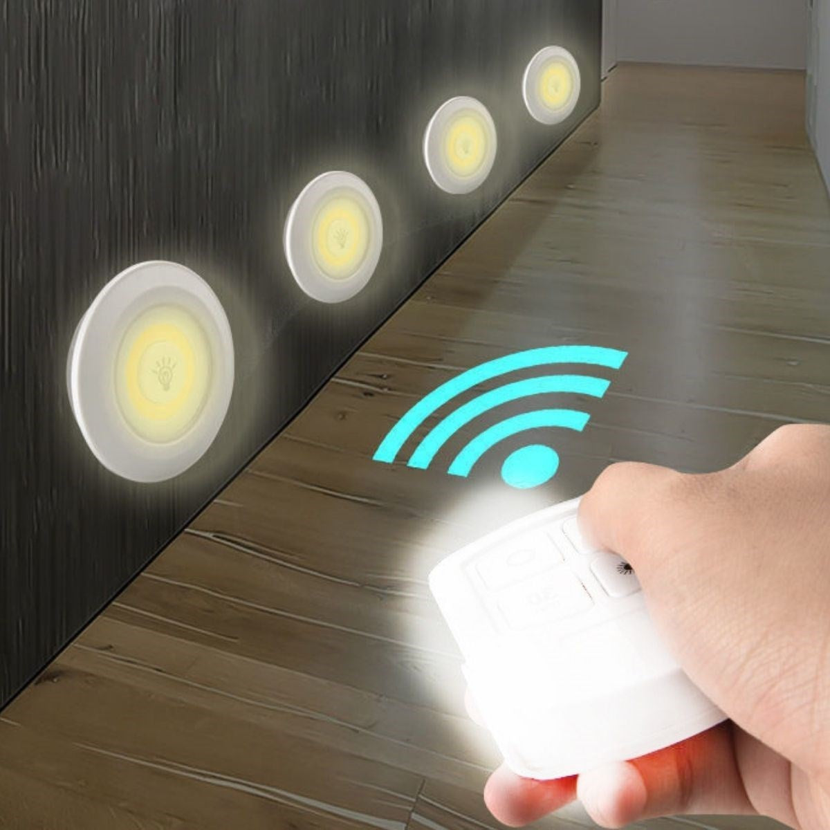 ANKAVERSE® 3'lü Uzaktan Kumandalı Kablosuz LED Spot Lambalar