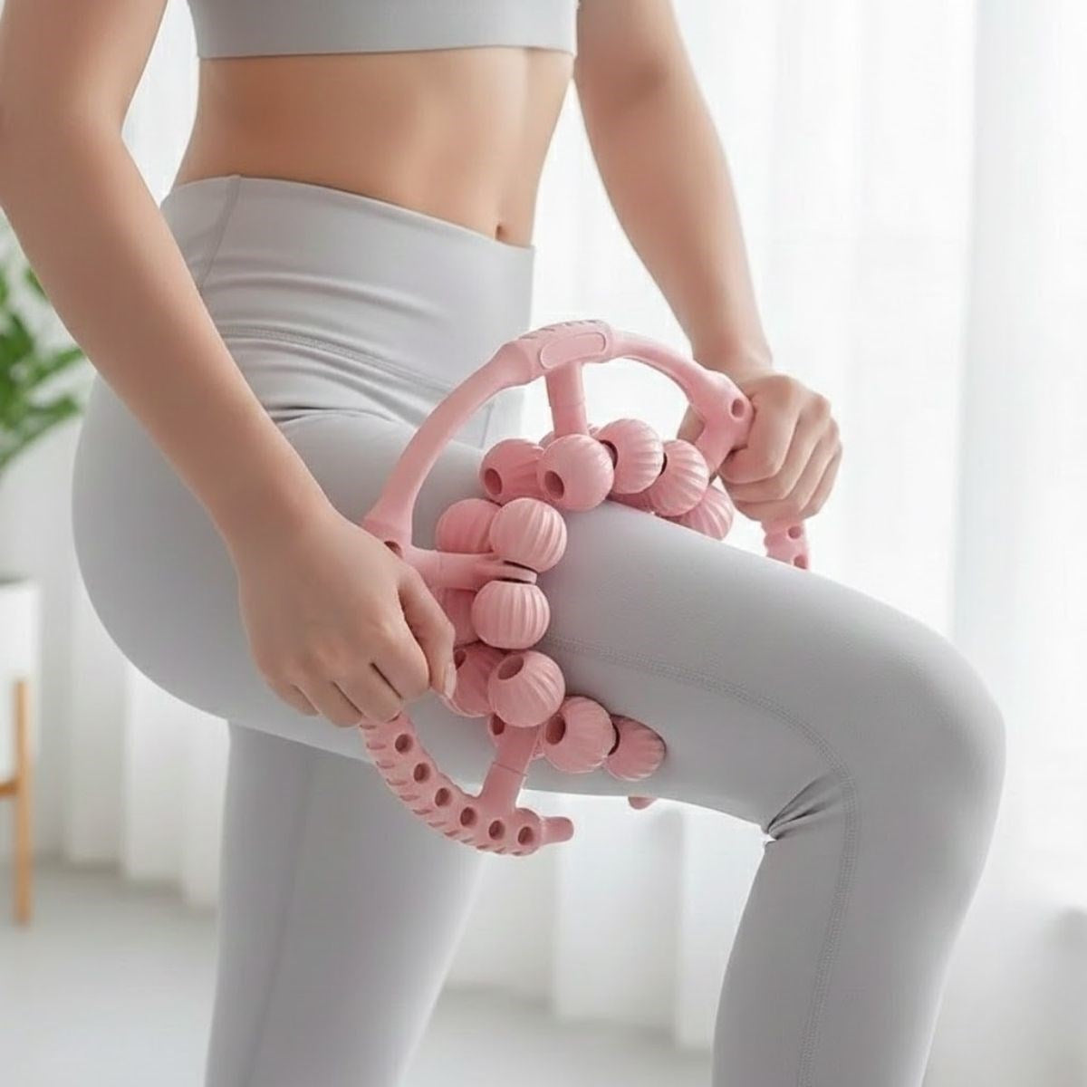 ANKAVERSE® 20 Tekerlekli Ayarlanabilir Bacak ve Kol Masaj Aleti – 360° Tam Daire Derin Doku Kas ve Lenfatik Masaj Silindiri