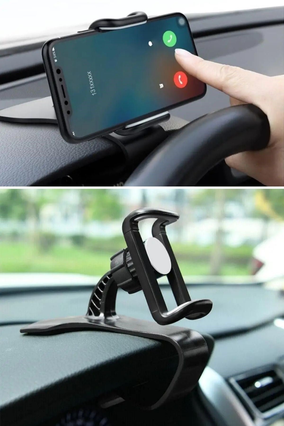ANKAVERSE® Araç İçi Konsola Takılan Döner Başlıklı Telefon Kıskacı Telefon Tutucu