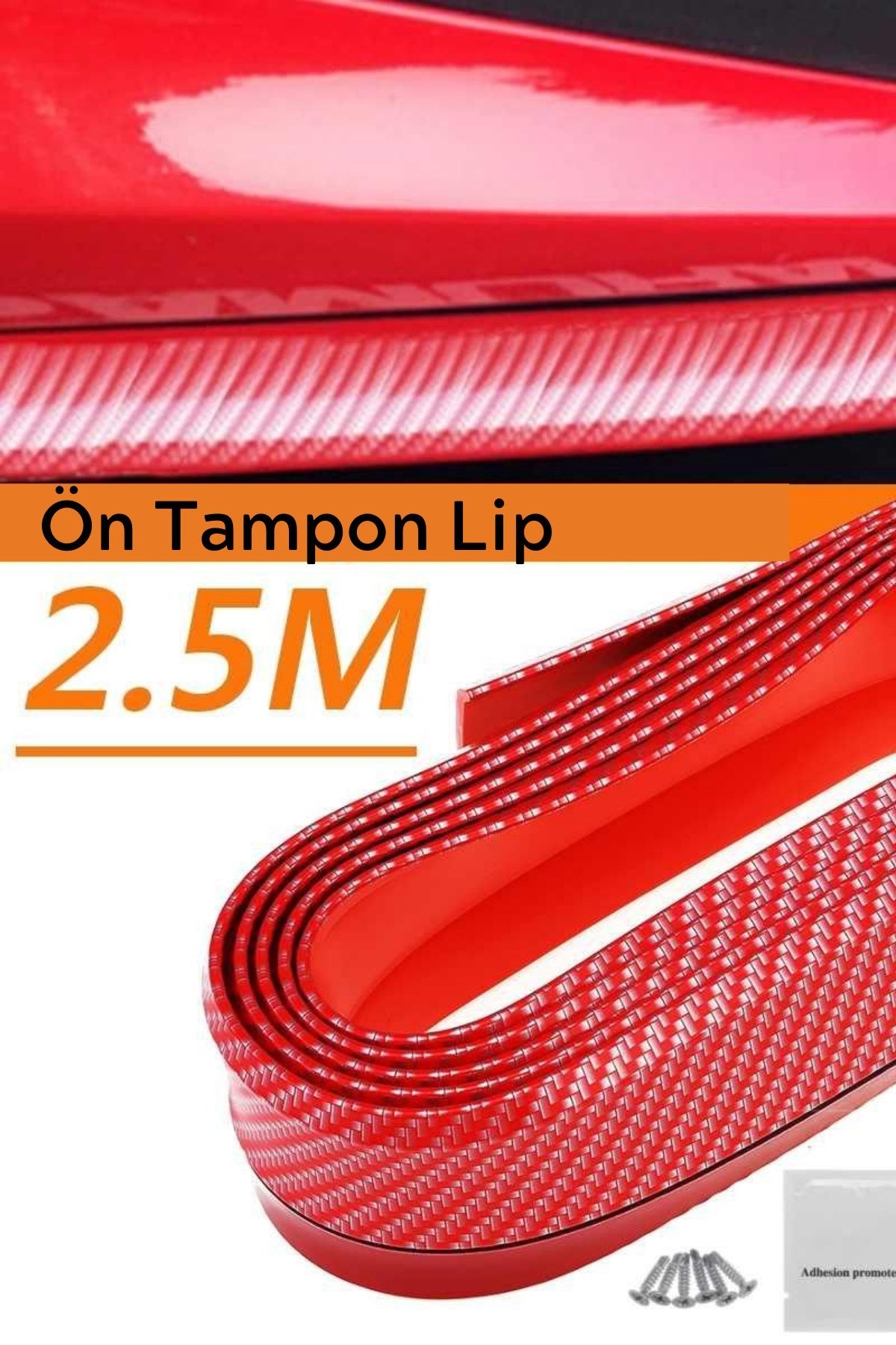 ANKAVERSE® Kırmızı Kauçuk Tampon Koruyucu Şerit - 2.5m