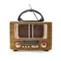 ANKAVERSE® Küçük Mini Boy Retro Ahşap Tasarım Bluetooth Hoparlörlü Radyo - FM/AM Destekli, Şarjlı ve Taşınabilir Radyo NS-8108