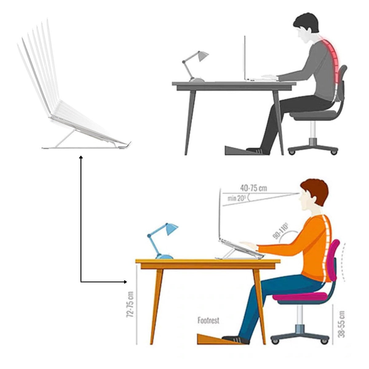 ANKAVERSE® Katlanabilir Ayarlanabilir Laptop Yükseltici