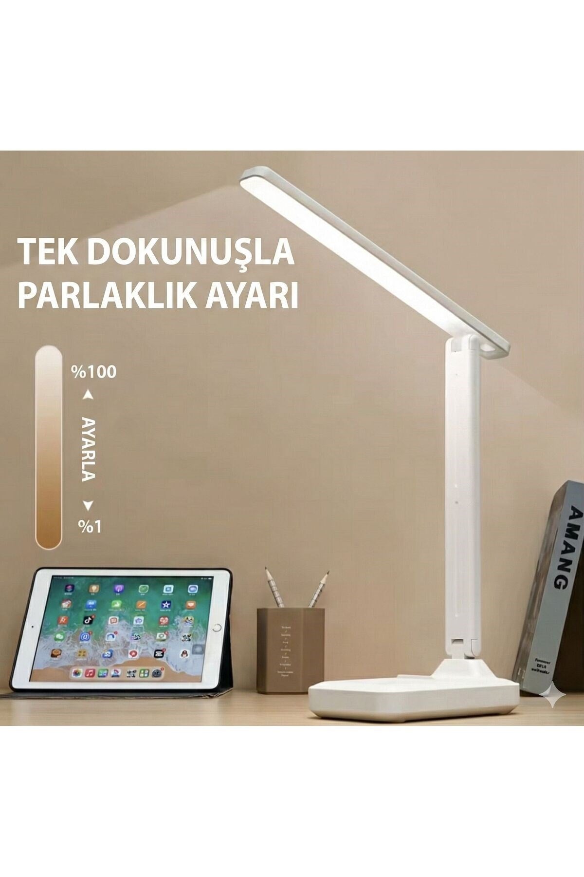 Katlanabilir Dokunmatik Kontrollü Göz Dostu Akıllı LED Masa Lambası - Enerji Tasarruflu
