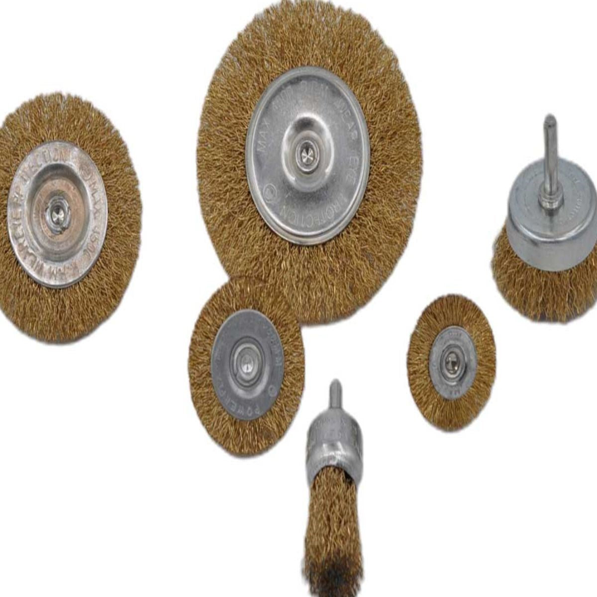 ANKAVERSE® 6'lı Pimli Tel Fırça Seti - Pas, Yağ, Kir ve Boya Sökücü