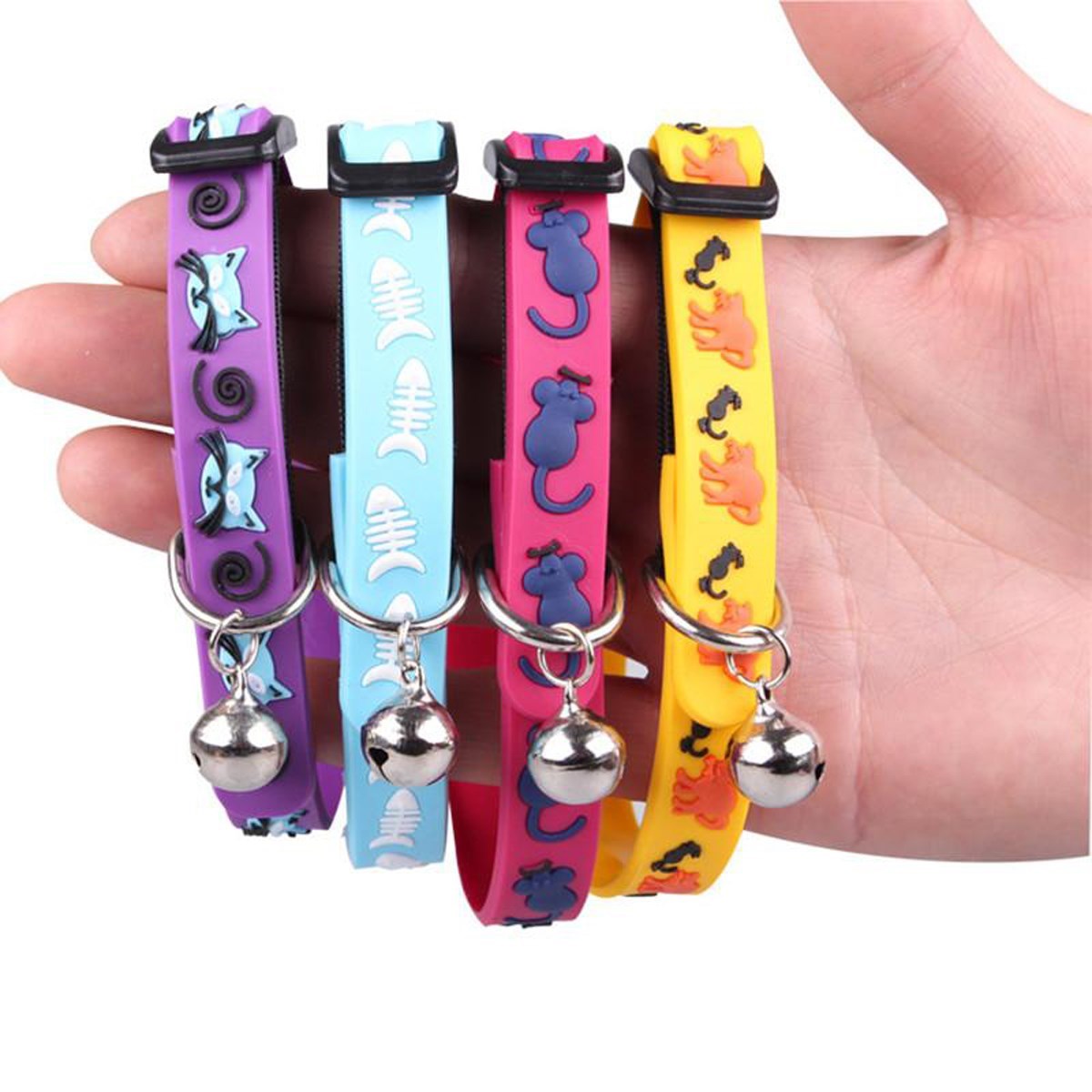 ANKAVERSE® Sevimli Çıngıraklı Silikon Kedi ve Köpek Tasması