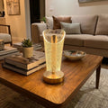 Açık Silindirik Kristal Damla Model LED Masa Lambası – Gold Tabanlı, Dokunmatik, 3 Renk Işık Modlu, Şarjlı Modern Dekoratif Gece Lambası (5286)