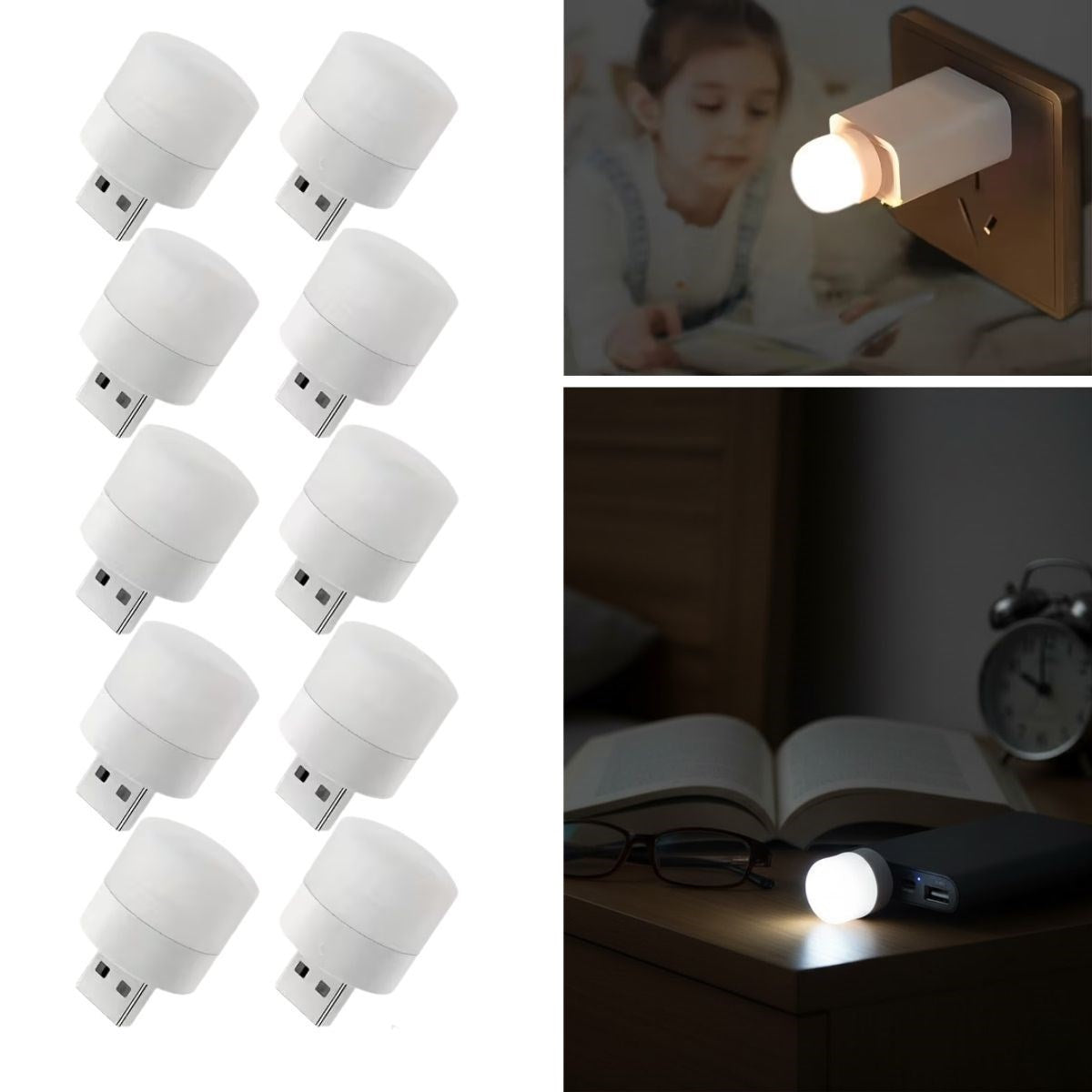 ANKAVERSE® USB Mini Top LED 10 lu Aydınlatma Seti - Sıcak Renkli Gece Lambası, Enerji Tasarruflu Mikro LED Işıklar