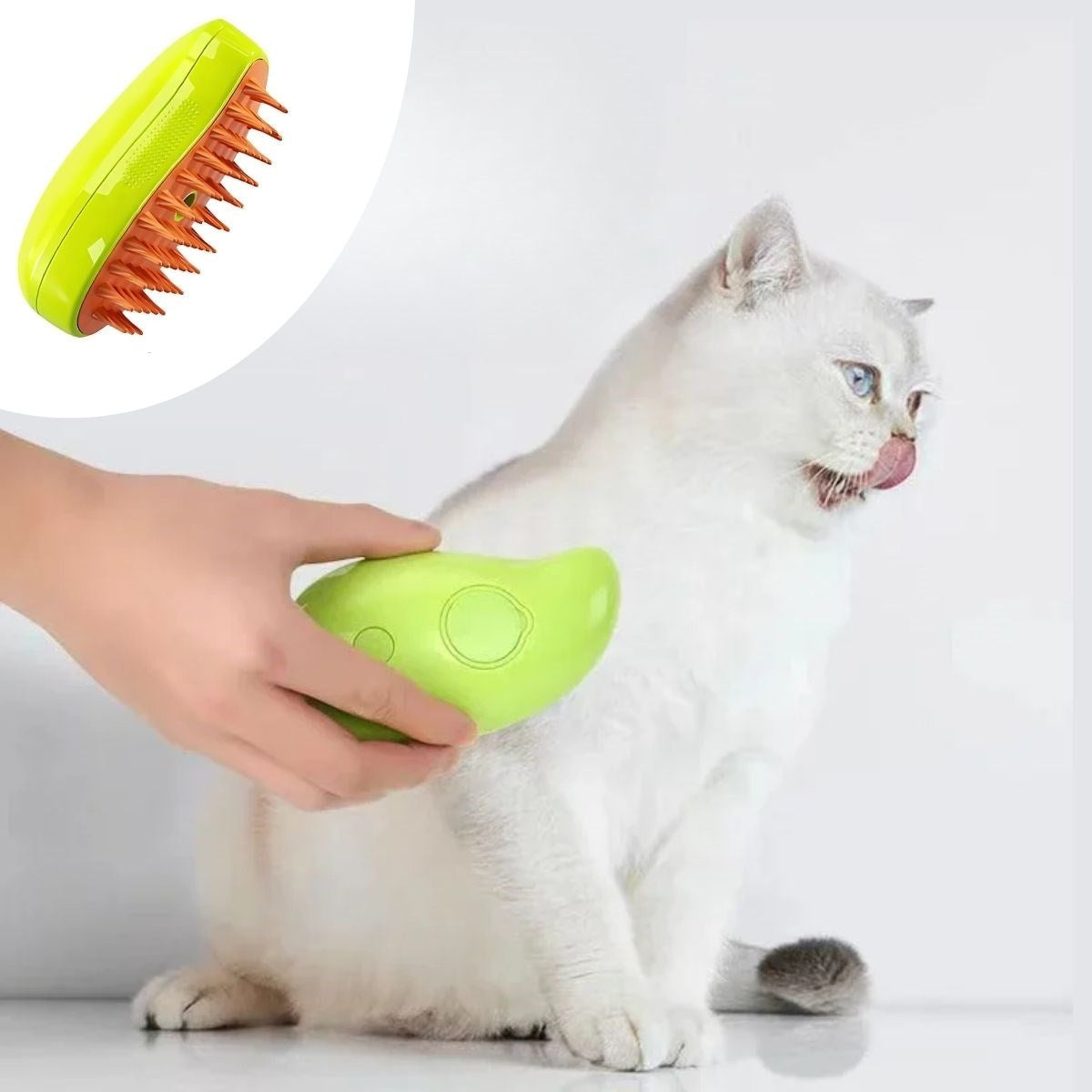 ANKAVERSE® Buharlı Silikon Pet Tüy Bakım Fırçası