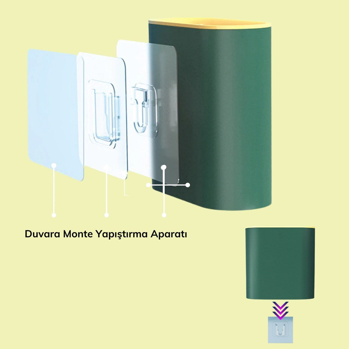 ANKAVERSE® Duvara Monte Silikon Tuvalet Fırçası Seti