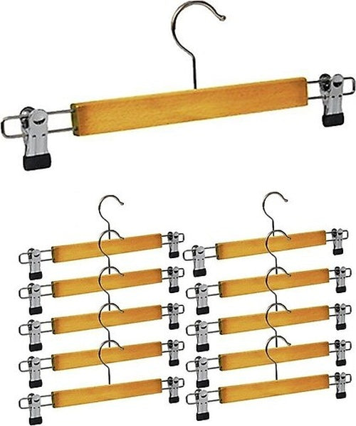 10 ADET AHŞAP METAL UÇLU PANTOLON VE ETEK ASKISI (5286)