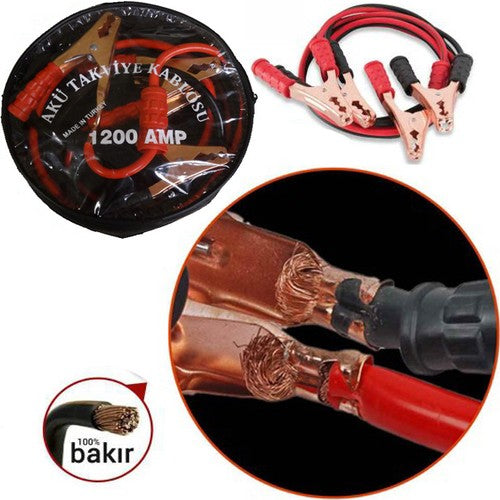 Akü Takviye Kablosu 1200 Amper (Taşıma Çantalı) (5286)