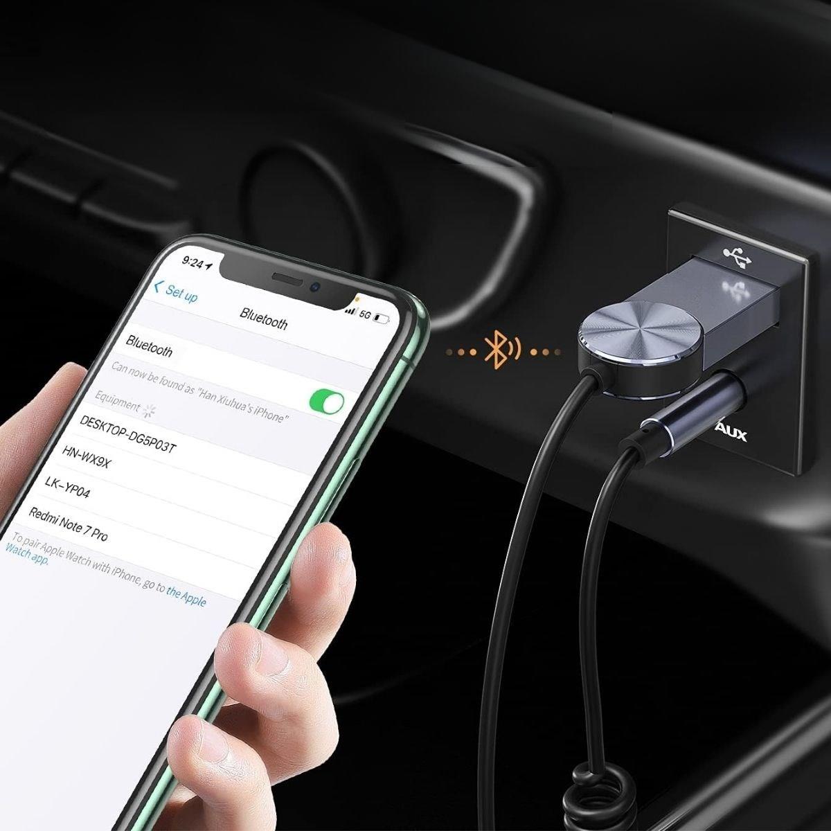 Araba için Bluetooth Aux Alıcısı Wireless Araç Kiti (5286)