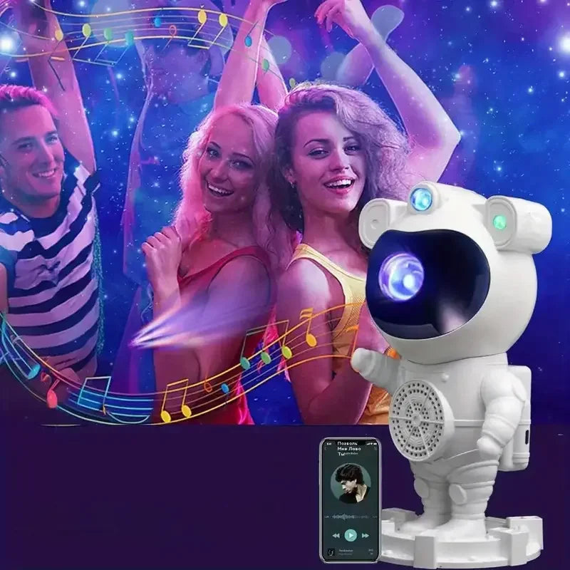 Astronot Gece Lambası Projektör Bluetooth Hoparlör Uzaktan Kumandalı (5286)