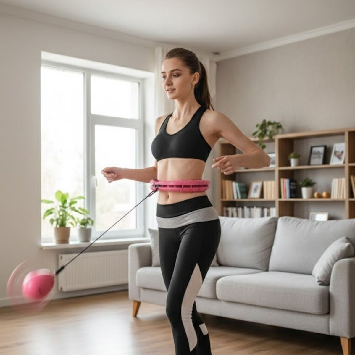 Ayarlanabilir Zayıflatıcı Hulahop Bel ve Karın Bölgesi İçin İnceltici Fitness Aleti Spor Çemberi (5286)