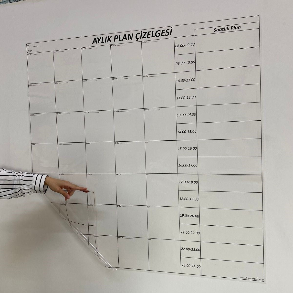 Aylık Planlayıcı Manyetik Duvar Stickerı Takvim Plan Çizelgesi (5286)