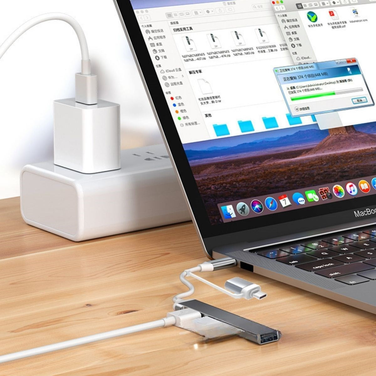 ANKAVERSE® 4 Port'lu Bağlantı İstasyonu Ultra İnce USB Bölücü TYPE-C tipi Çoklu Arayüz Adaptörü Multi Usb Çoklayıcı