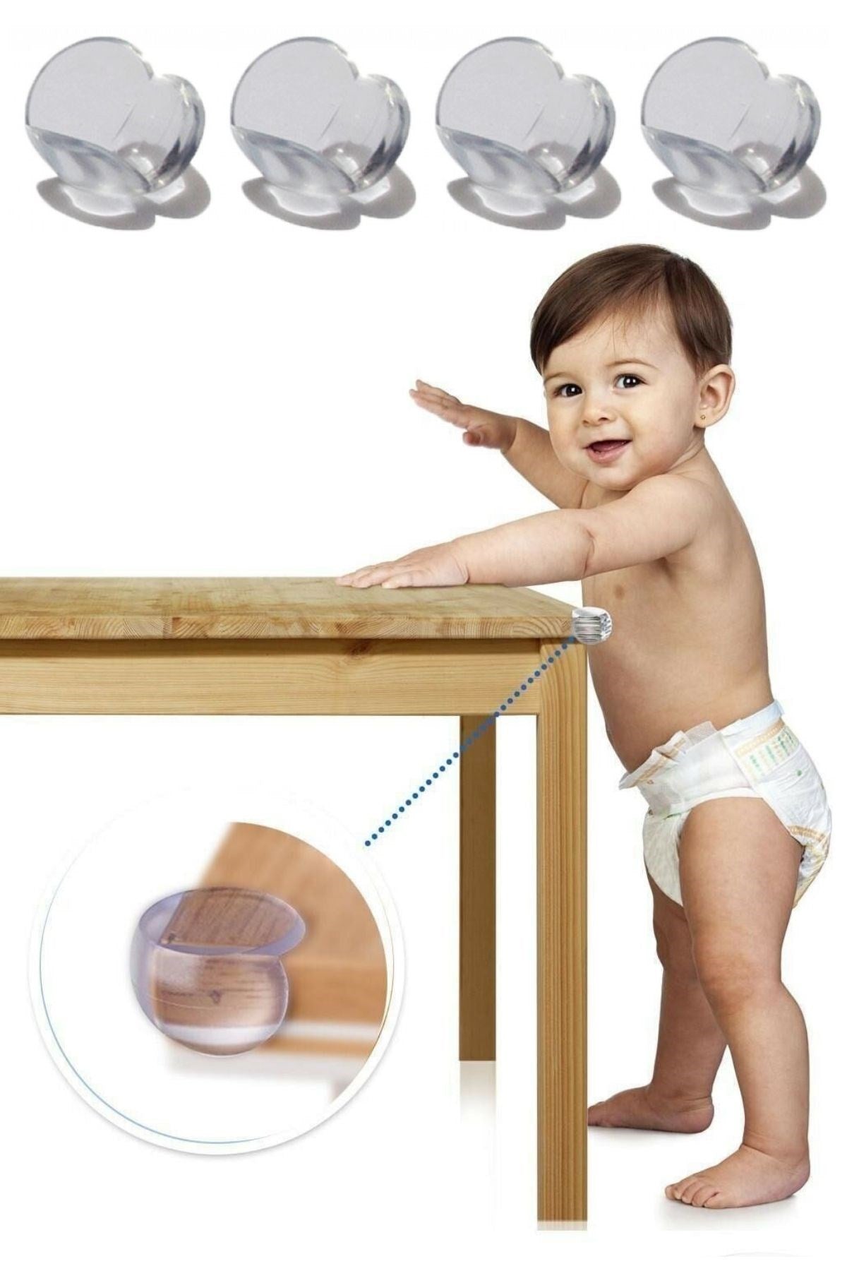 ANKAVERSE® Şeffaf Yumuşak Köşe Koruyucuları (4 Adet)