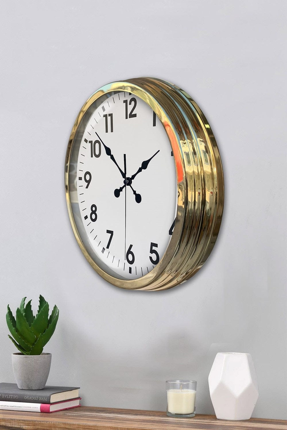 Royal White Gold Classic 40 Cm Metal Duvar Saati
