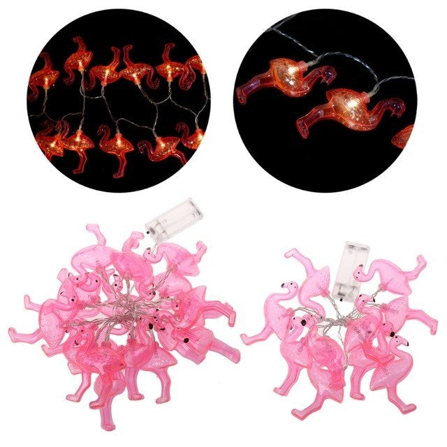ANKAVERSE® Flamingo LED Işık Zinciri - 10'lu, 1.5m, Pilli Dekoratif Aydınlatma