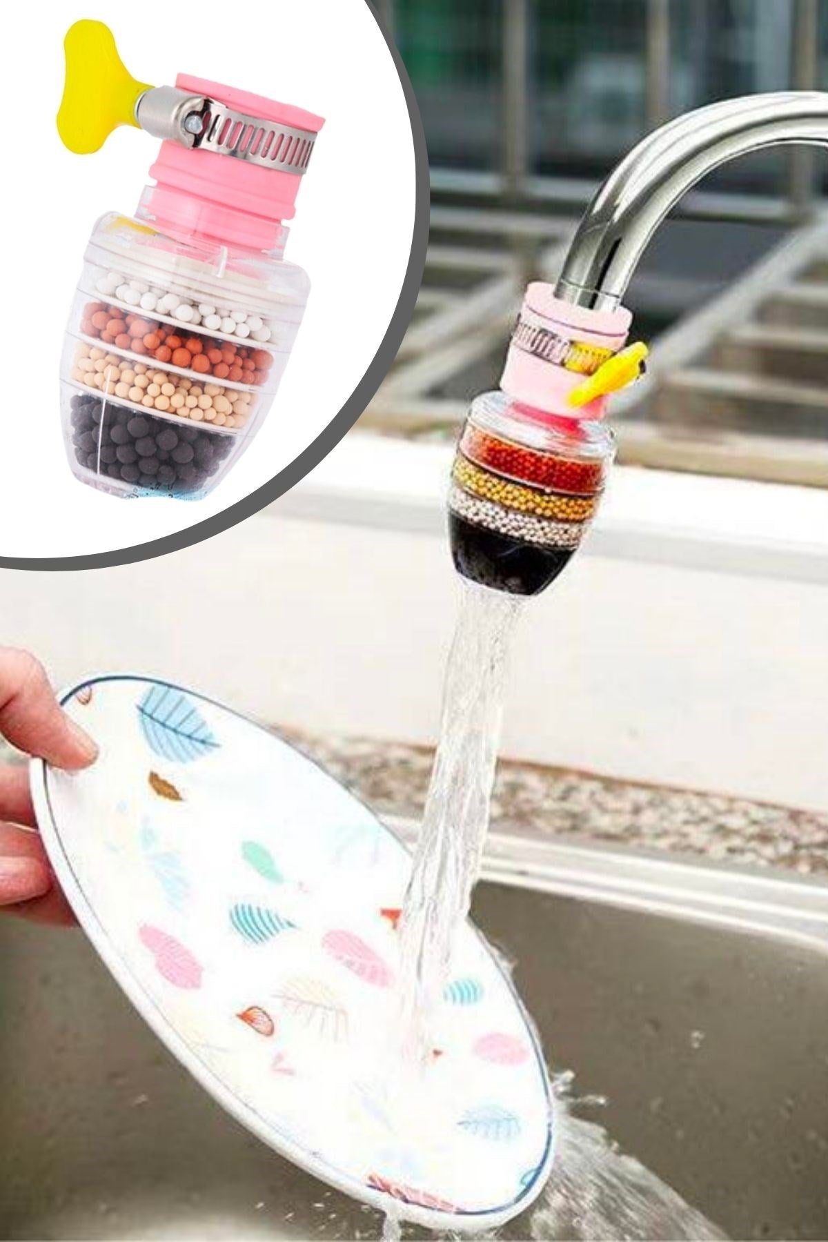 ANKAVERSE® 6 Katmanlı Su Tasarruflu Filtre Musluk Başlığı