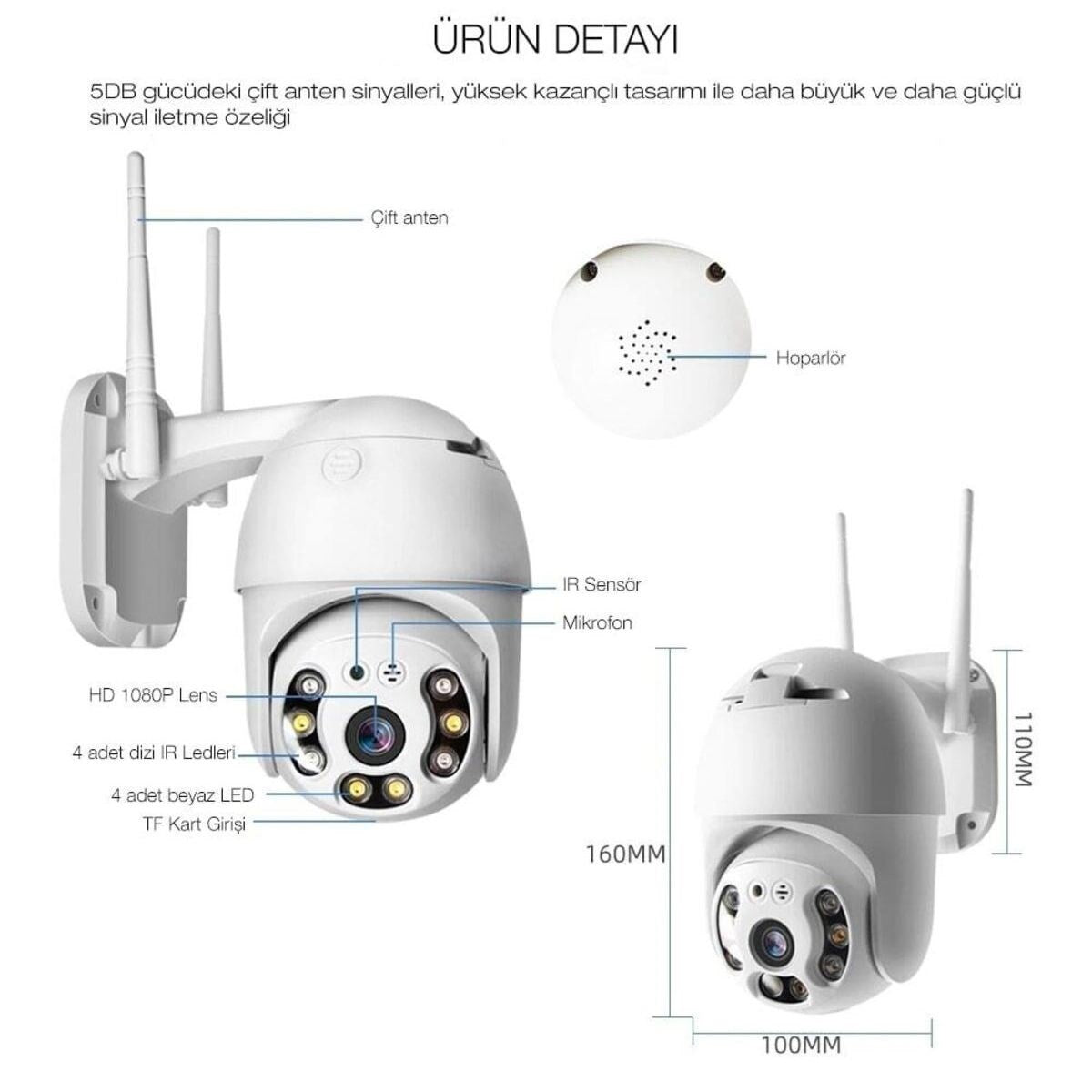 ANKAVERSE® 20MP HD Su Geçirmez WiFi Güvenlik Kamerası