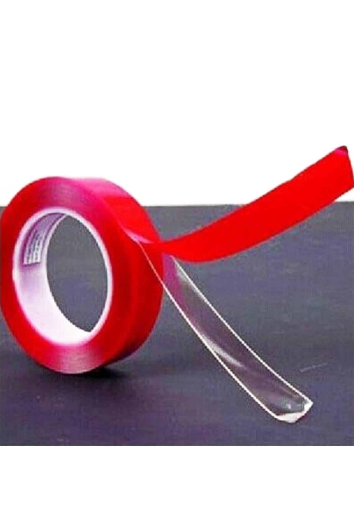 ANKAVERSE® 2 Metre Güçlü Yapışkanlı Çift Taraflı Slikon Pratik Şeffaf Bant