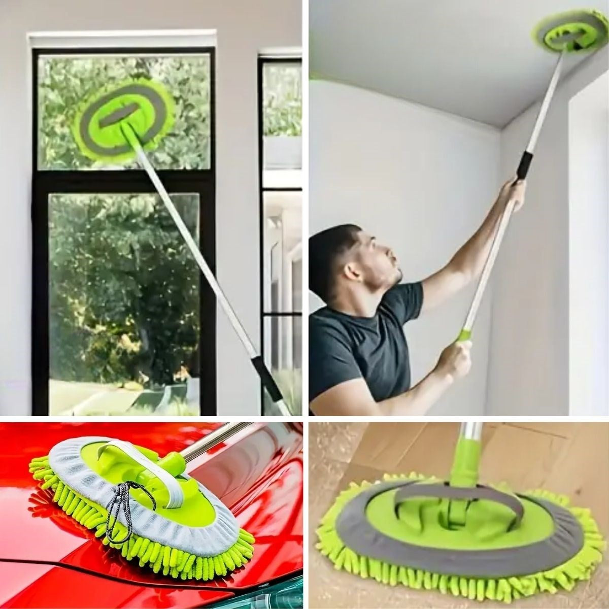 ANKAVERSE® Yedek Mikrofiber Bezli Oto Yıkama Mop Seti