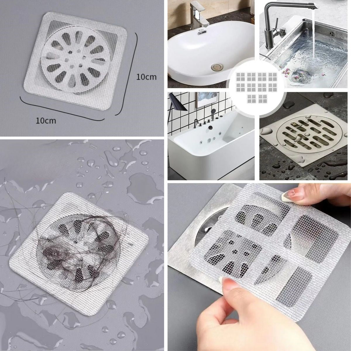 ANKAVERSE® 10'lu Lavabo Koku ve Haşere Önleyici Gider Filtresi
