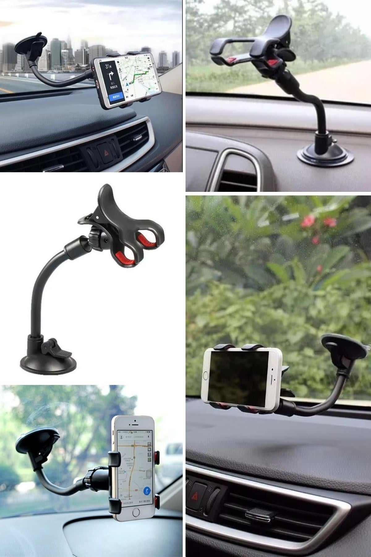 ANKAVERSE® Akrobat Cama Sabitlenen Güçlü Vakumlu 360 Derece Dönen Tüm Modellere Uyan Oto Telefon Tutucu