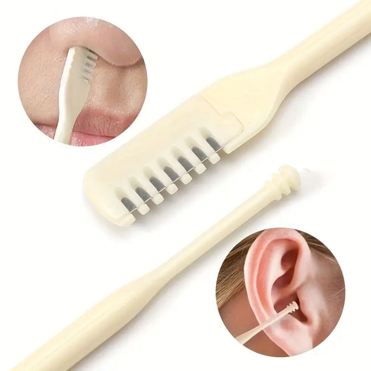 ANKAVERSE® 2'Si Bir Arada 2 Parça Kutulu Burun Kıl Alma ve Kulak Temizleme Aparatı