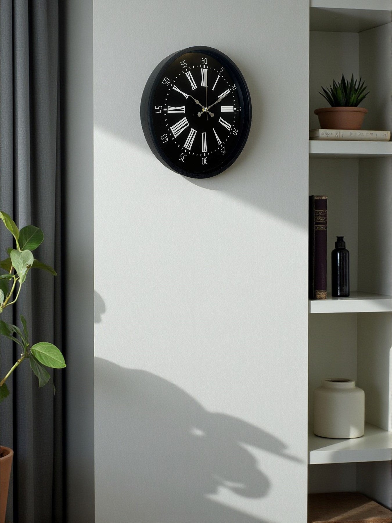 Zentime 36 Cm Siyah Dekoratif Duvar Saati
