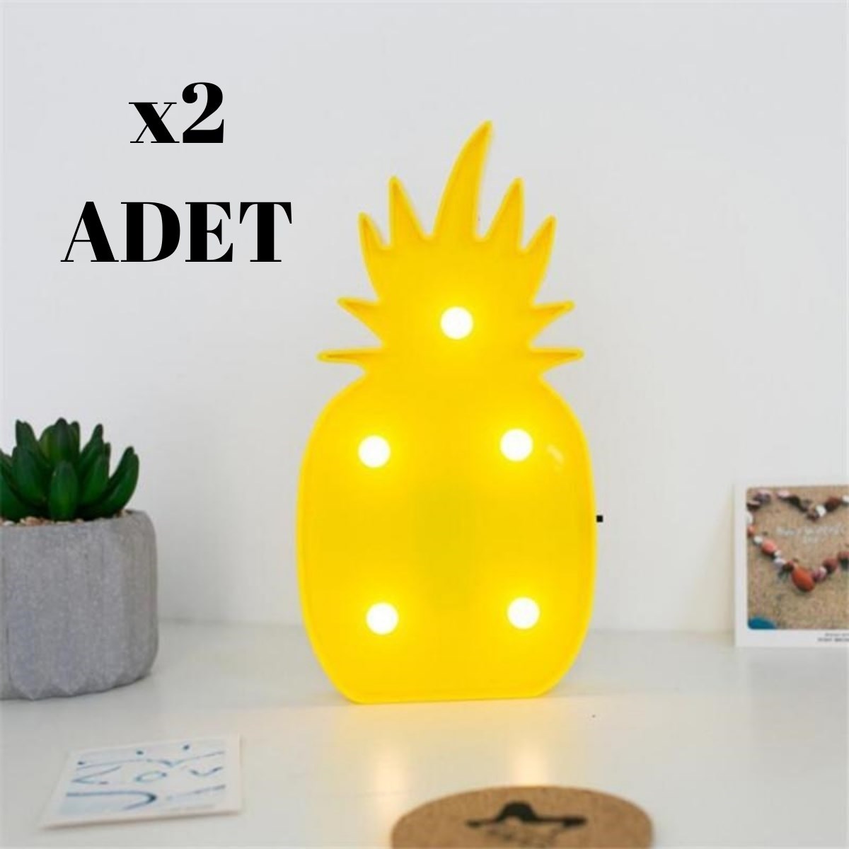 ANKAVERSE® Eğlenceli Ananas LED Gece Lambası