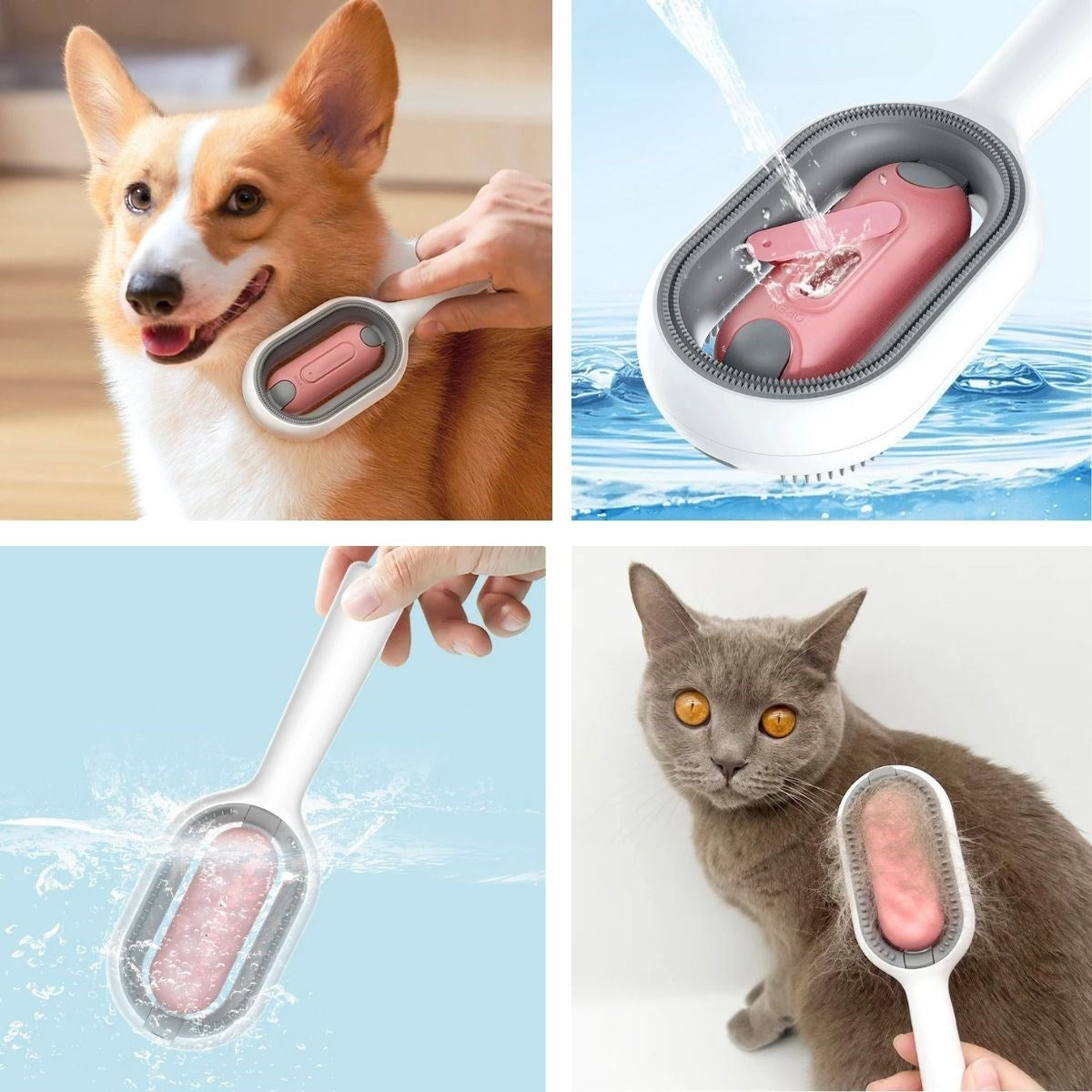 ANKAVERSE® Su Püskürtmeli Pet Tüy Toplama Fırçası