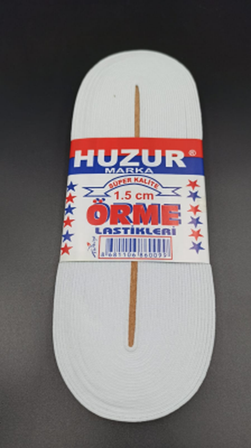 BEYAZ - 1.5CM PAÇA LASTİK YASSI GNİŞ 10MT. (5286)