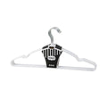 BEYAZ 10PCS SİLİKON KAPLAMALI METAL ELBİSE ASKISI 40CM (5286)