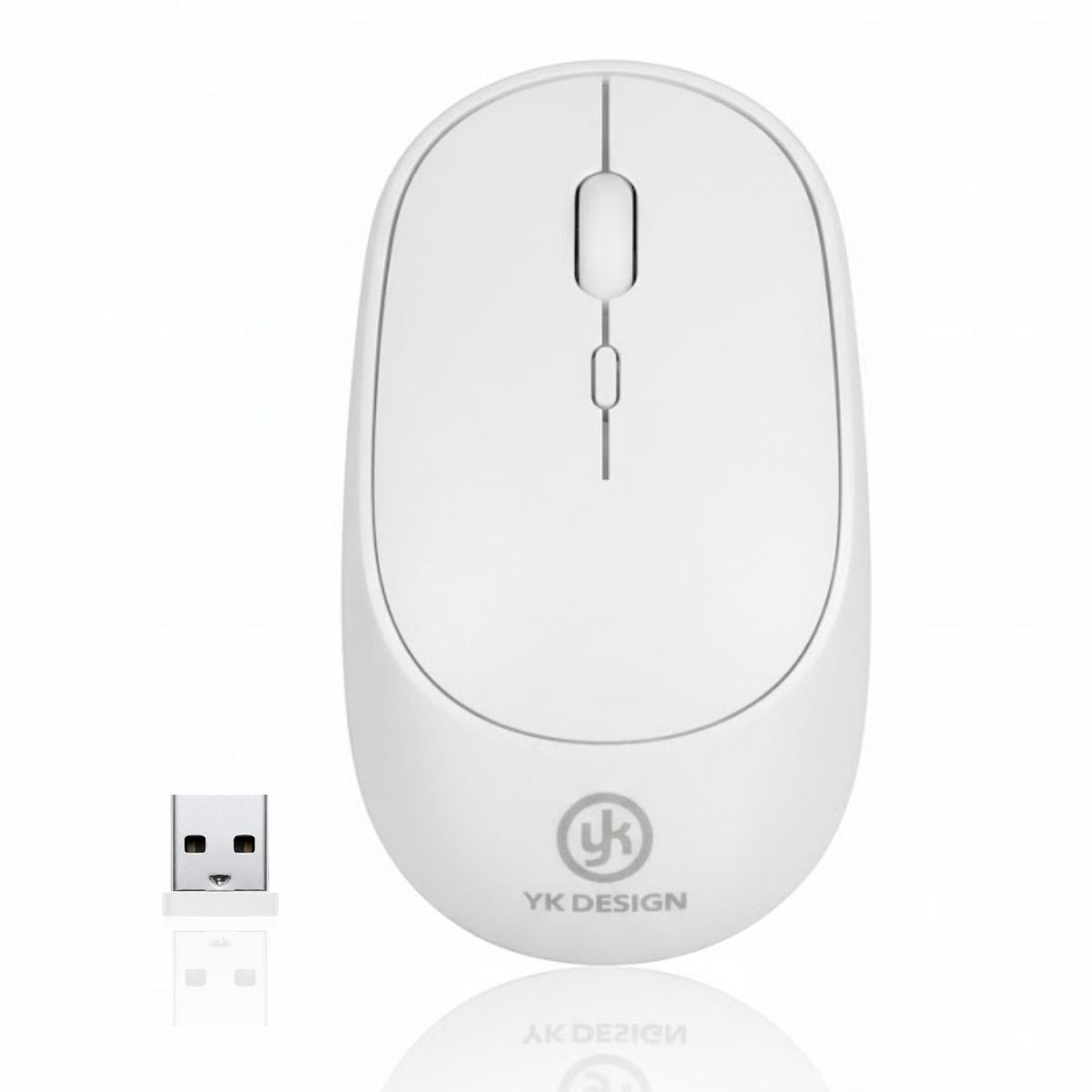 Beyaz Renkli Ergonomik Sessiz Kablosuz Mouse – USB Alıcılı, Ofis ve Oyun İçin Konforlu Bilgisayar Faresi MS6310 (5286)