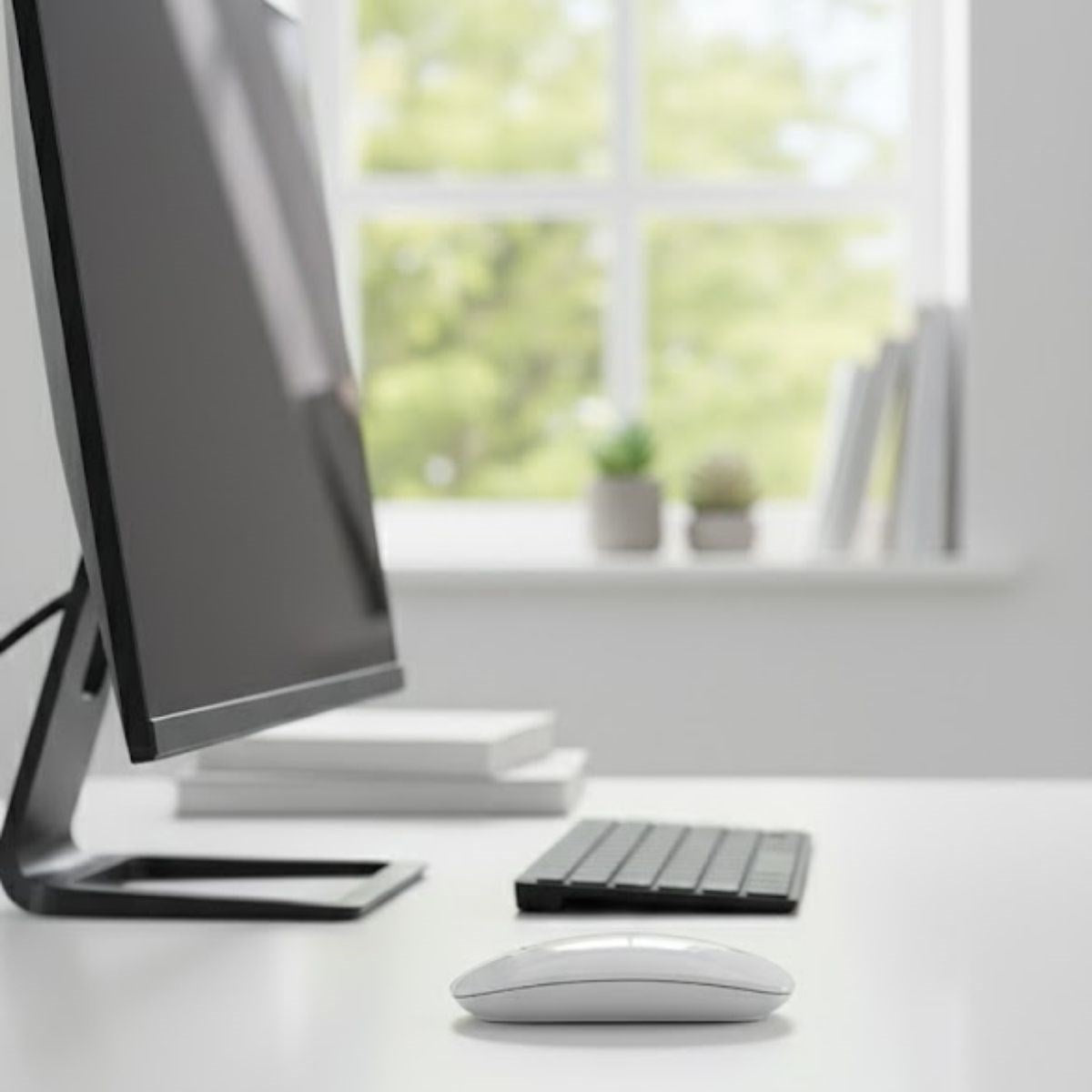 Beyaz Renkli Ergonomik Sessiz Kablosuz Mouse – USB Alıcılı, Ofis ve Oyun İçin Konforlu Bilgisayar Faresi MS6310 (5286)