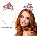 Birthday Princess Kristal Taç - Rose Gold Kaplama (5286)