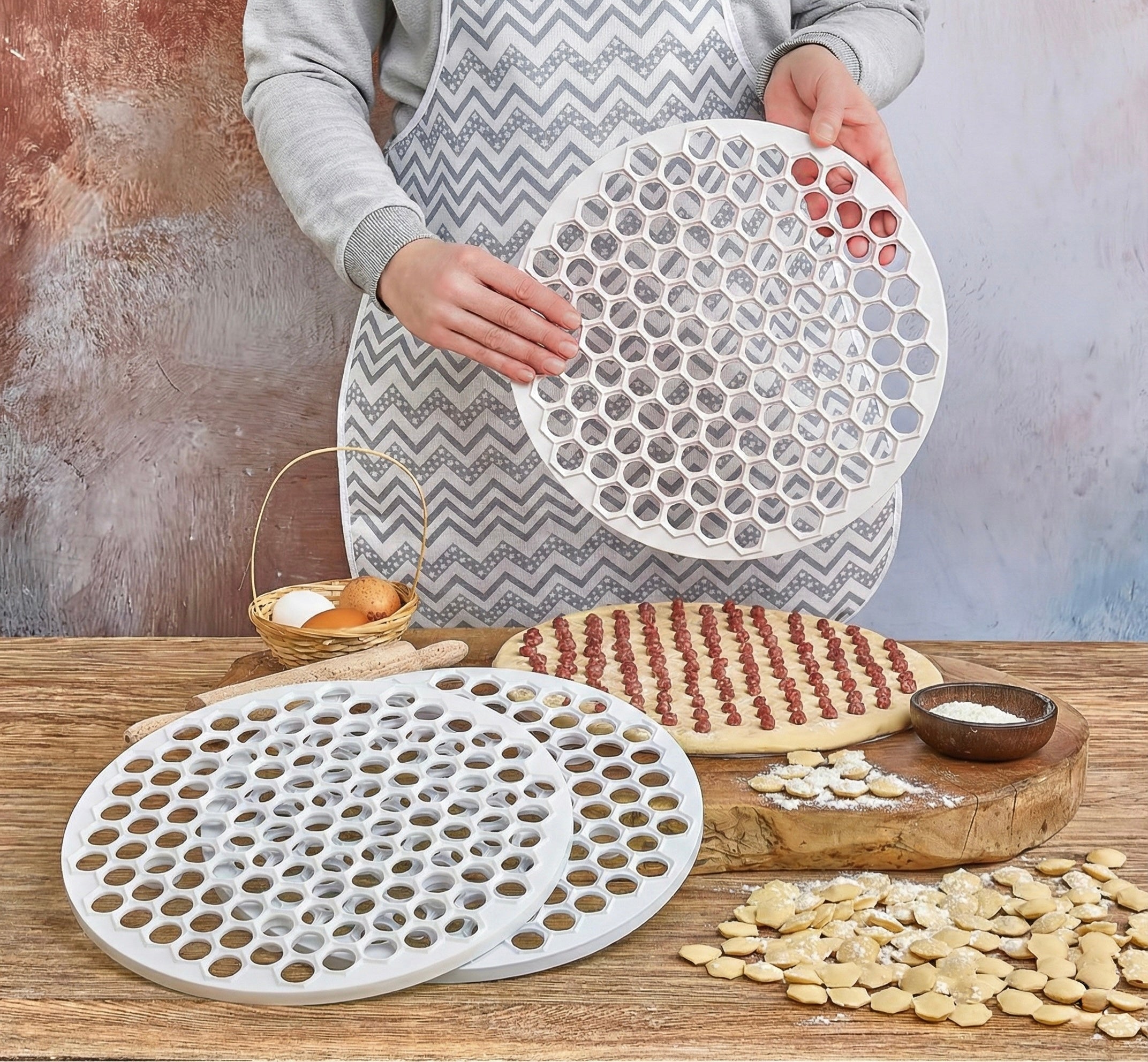 BÜYÜK - 32CM MANTI KALIBI PLASTİK (5286)