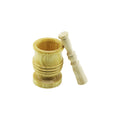 BÜYÜK BOY LÜX AHŞAP HAVAN SARIMSAK DÖVECEK Ç: 8.3CM--D: 7CM--Y: 12CM FİLELİ AMBALAJ (5286)