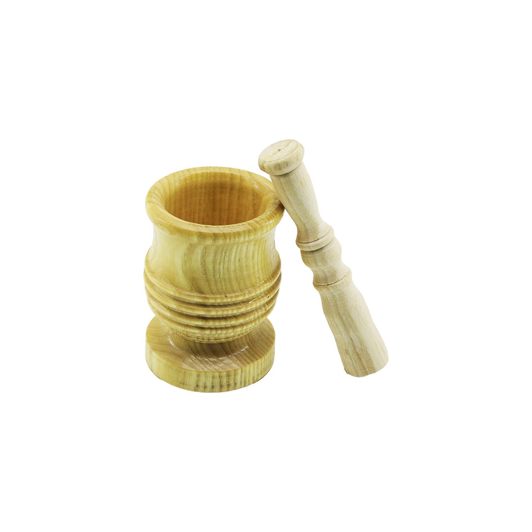 BÜYÜK BOY LÜX AHŞAP HAVAN SARIMSAK DÖVECEK Ç: 8.3CM--D: 7CM--Y: 12CM FİLELİ AMBALAJ (5286)