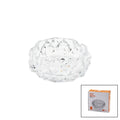 BÜYÜK CAM - DIAMOND KRİSTAL ŞEKİL YUVARLAK KÜLLÜK ÇAP: 12.8CM - D: 5.2CM (5286)