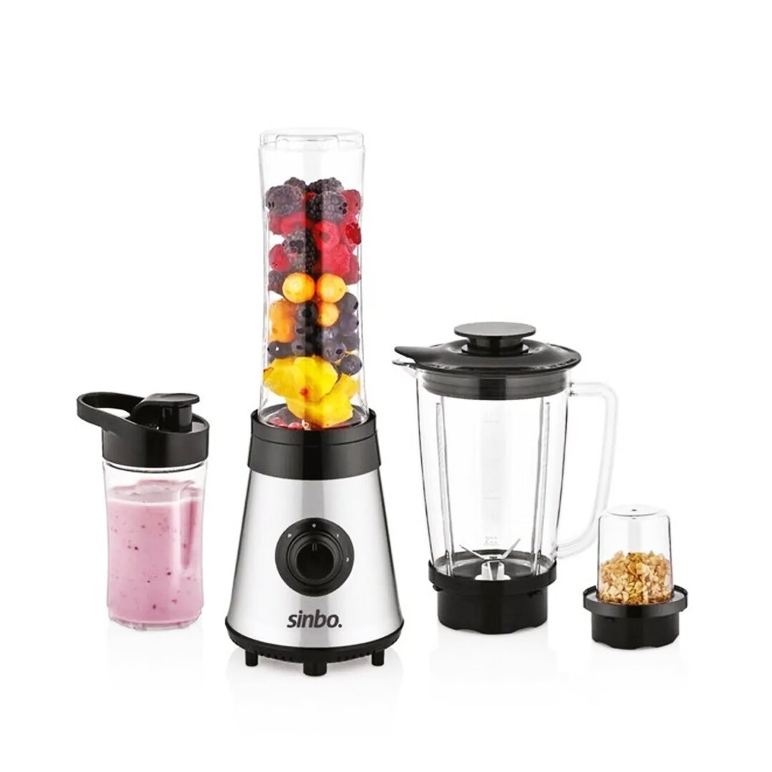 BUZ KIRICI - KAHVE ÖĞÜTÜCÜ HAZNELİ - ŞİŞELİ ÇOK AMAÇLI SMOOTHIE BLENDER 800ML - 500W SHB-3190 (5286)