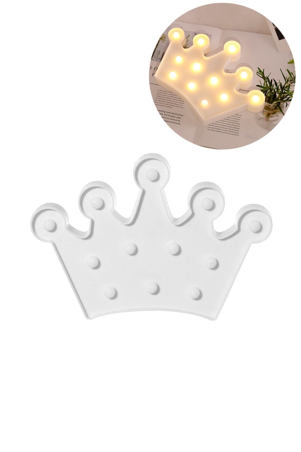 ANKAVERSE® 3D Dekoratif Pilli Kraliçe Tacı Model Led Masa ve Gece Lambası
