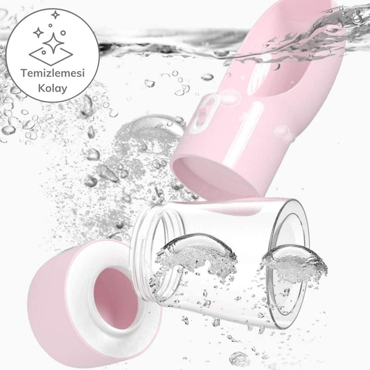 ANKAVERSE® Taşınabilir Kilitli Pet Suluğu ve Mama Kabı - 380ml Sızdırmaz Seyahat Çözümü