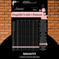 Ramazan İmsakiyesi - 300 Gr - A3 Boyut Kişiye Özel İsimli & Logolu 1 Adet Pembe