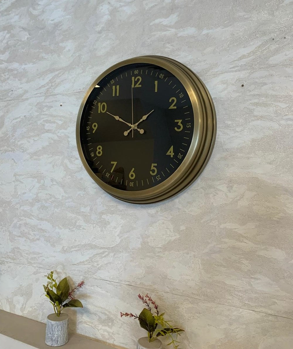 Zentime İhtişam Eskitme 40 Cm Metal Duvar Saati